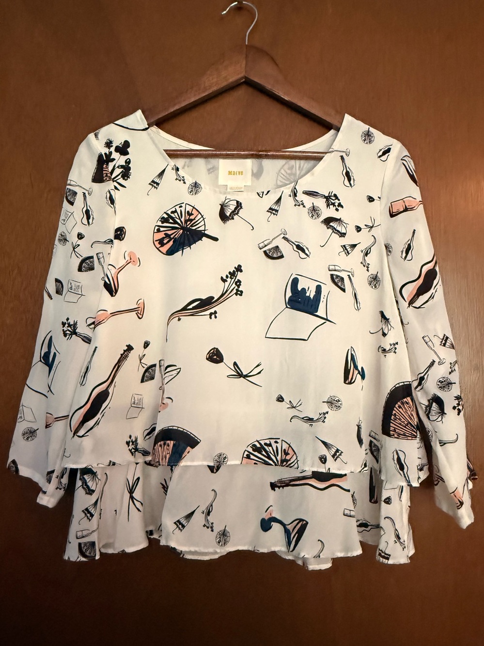 Maeve Silk ‘On the Town’ Layered Top